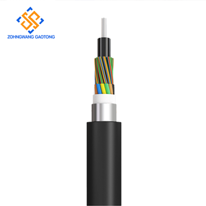 Câble à fibres optiques toronné GYTA pour extérieur, blindage en aluminium, gaine en PE, 14 AWG, étanche, enterrable directement, aérien - Product Image 1