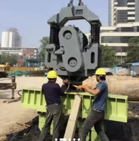 Piles de renforcement en acier pour palplanches APZ-90A, marteau vibro-électrique de type grue, moteur à engrenages, système entièrement hydraulique haute performance