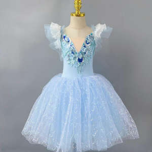 Robe de ballet longue professionnelle pour adultes, filles et femmes, tutu romantique, costumes de danse du cygne, robe de <span class=keywords><strong>ballerine</strong></span> Giselle pour enfants - Product Image 3