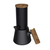 Cafetière à glace DHPO 600 ml, design scandinave minimaliste, écologique, corps en acier inoxydable, pot en porcelaine, luxe