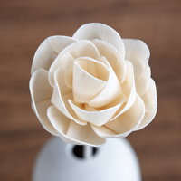 Diffuseur de fleurs en bois de Sola fait main, blanc, service de couleur personnalisée, décoration intérieure