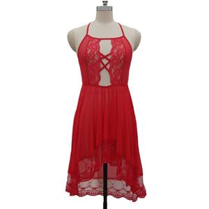 Coloré découpé Boudoir tenues maille tissu Passion tentation chemise de nuit sensuelle Rave tenue Perspective col en v sangle chemise de nuit - Product Image 5