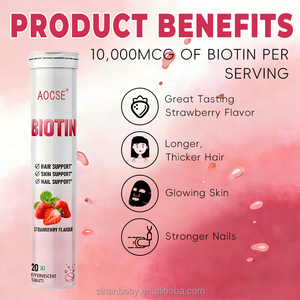 Compresse Effervescenti di Biotina per Adulti, Vendita Diretta dalla Fabbrica, Opzioni ad Alto Dosaggio per Facile Assorbimento - Product Image 2