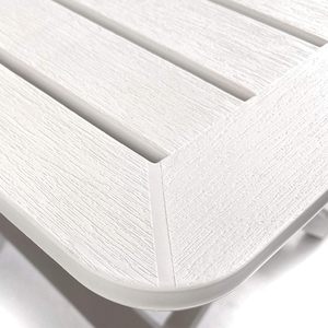 <b>Folding</b> Garden <b>Table</b> 79x72x70 Cm White Plastic <b>Outdoor</b> Camping <b>Table</b> Space Saving Easy To Use - Product Image 3