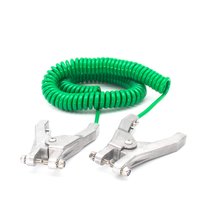 Fil de câble de mise à la terre en spirale enroulé KMCABLE avec pince statique