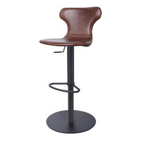 Tabouret de bar design nordique moderne de luxe léger, fonction de levage et de rotation, cuir véritable, cuir de vachette huilé, HD-758D, mobilier de bar
