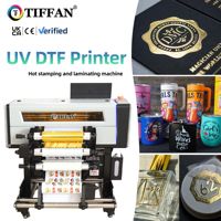Service d'échantillonnage gratuit : Imprimantes UV A2 à dorure à chaud 4 têtes avec film AB, laminateur de film doré, imprimante UV DTF 5 en 1