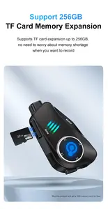 Casco de Motocicleta Q28 <span class=keywords><strong>para</strong></span> Auriculares <span class=keywords><strong>Bluetooth</strong></span>, Videocámara de Tablero con Video de 1080P, Auriculares Inalámbricos <span class=keywords><strong>para</strong></span> <span class=keywords><strong>Moto</strong></span>, Llamadas <span class=keywords><strong>Manos</strong></span> <span class=keywords><strong>Libres</strong></span> Impermeables, Batería LED - Product Image 3