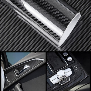 Envoltura de vinilo de fibra de carbono con burbujas sin aire, película decorativa Interior, pegatina para coche - Product Image 6