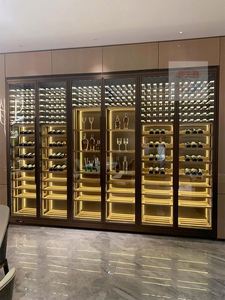 Vinoteca de Acero Inoxidable Personalizada con Múltiples Temperaturas, Diseño de Lujo para Uso Doméstico y Comercial - Product Image 3