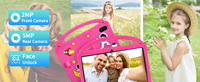Tablette pour tout-petits 10 pouces IPS avec 64 Go ROM, Android 15, Wi-Fi 6, Contrôle parental, Applications préinstallées, Tablette d'apprentissage pour enfants, Boîtier en plastique