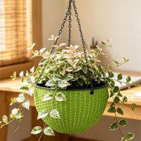Jardinières suspendues traditionnelles à plusieurs niveaux avec double pot et trou de drainage auto-arrosant, en PP durable pour usage intérieur/extérieur