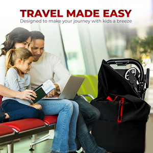 Túi đựng xe đẩy du lịch cho máy bay - Túi đựng xe đẩy cỡ lớn tiêu chuẩn hoặc cỡ đôi để gửi hành lý tại cửa hàng hàng không - Product Image 5