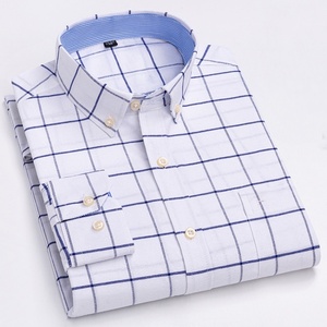 <span class=keywords><strong>Camicia</strong></span> da Uomo in Cotone a Maniche Lunghe, Tessuto Oxford, Stile Business Casual, Vestibilità <span class=keywords><strong>Slim</strong></span> - Product Image 4