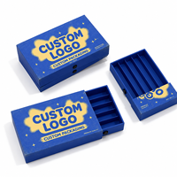 Lot de 5 boîtes d'emballage de cigarettes multi-packs, boîte à tiroir rigide à ouverture facile, à l'épreuve des enfants, pour pré-emballage de cônes en papier roulé, vente en gros personnalisée