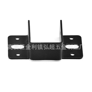 Support d'angle pour lit Hirotaka 37 cm, en fer noir, connecteur de quincaillerie pour meubles - Product Image 1