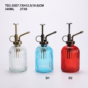 Usine Nouveau Design 200ml 400ml Bleu/vert/jaune/rouge Couleur Eau Pulvérisation Pot En Verre Arrosoir avec Verser pour Jardin - Product Image 2