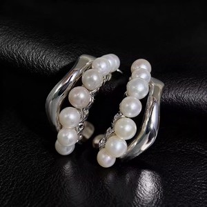 22878DIY Accessoires en argent S925 avec perles, boucles d'oreilles multi-perles tendance avec barre de 3-4 mm et support vide pour barre de 3-4 mm et clou d'oreille - Product Image 2