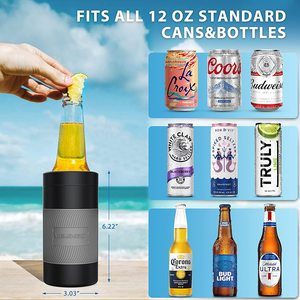 3 in 1 açık parti içecekler soğuk tutmak paslanmaz çelik bira kutu soğutucu tutamağı şişe - Product Image 6