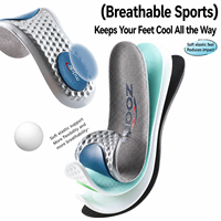 Semelles de sport à technologie 4D Cloud, respirantes, absorbant les chocs, en mousse à mémoire de forme, inserts de chaussures en PU hautement élastiques, très vendues