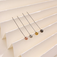 Großhandel Schal-Nadeln Einfache und Elegante Form Hijab-Pins Kleidungsnähnadeln Eine Box mit 100 Paaren für Nähzubehör