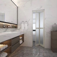 Livraison rapide en aluminium Portes de salle de bain pliantes minimalistes françaises Vente à chaud de portes en verre pliantes en aluminium Matériau du cadre personnalisé