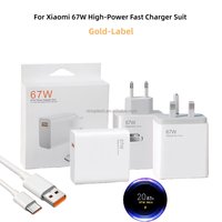 Vente en gros à bas prix pour chargeur Mi Turbo Charge 67W 120W, prise EU US UK, adaptateur d'alimentation à charge rapide, câble Type C 6A