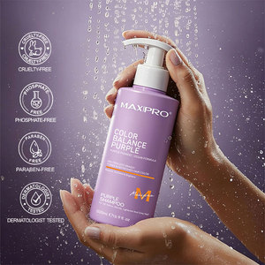 Shampooing <span class=keywords><strong>violet</strong></span> bio végétalien sans silicone blanchissant 500ml pour cheveux bouclés abîmés, réparateur, hydratant, nourrissant, respectueux de la couleur - Product Image 3