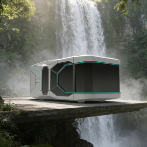 Capsule mobile écologique respirante avec structure en acier moderne et panneaux sandwich, système intelligent <span class=keywords><strong>Alice</strong></span> pour écoles, ateliers, centres commerciaux - Faible impact - Product Image 3
