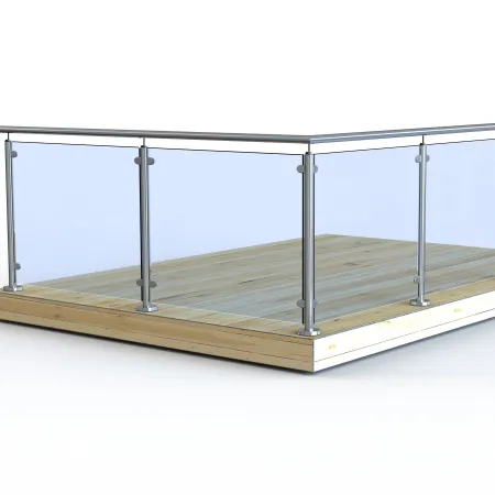 Balustrade de balcon en verre trempé en acier inoxydable, balustrade de haute qualité pour escaliers, prix d'usine