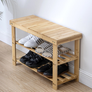 Bamboo <b>Shoe</b> <b>Rack</b> Medium Size Multi Tier Storage <b>Bench</b> For Entryway Home Use Dustproof Minimalist Design - Product Image 1