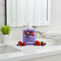 AquaVera 500 ml Désinfectant pour les mains Liquide antiseptique Savon liquide pour les mains avec mélange de fruits Ingrédients chimiques Certifié ISO/GMP Utilisation pour adultes