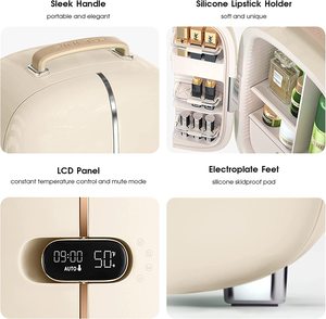 <span class=keywords><strong>Mini</strong></span> <span class=keywords><strong>Nevera</strong></span> de Doble Puerta para Cuidado de la Piel de 12L - Enfriador Portátil con Alimentación USB/Batería para Cosméticos, Funcionamiento Silencioso - Product Image 2