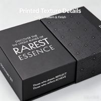 Boîte cadeau rigide de luxe noire écologique en carton pour échantillons de parfum, flacons de parfum de voyage et exposition