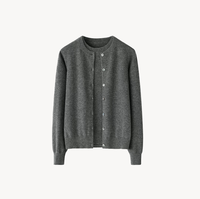 Vente chaude de haute qualité personnalisable chaud doux basique cachemire 2 pièces ensemble Cardigan pull et gilet pull pour l'hiver