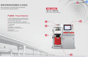 מכונת בדיקת חוזק דחיסה אוטומטי 2000kn בדיקות דחיסה אוטומטית דחיסה בטון בטון - Product Image 4