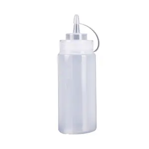 MAYSURE 사용자 정의 로고 350ml 12OZ PET 클리어 BPA 무료 짜기 잼 소스 향신료 플라스틱 꿀 병 Wtih 나사 캡