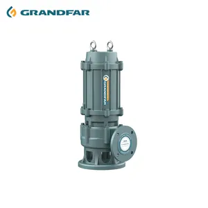 GRANDFAR Durable submersible sewage pump with cutter High pressure three phase transfer submersible slurry sewage water pump