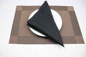 Serviette carrée en lin 100 % naturel, faite à la main, 50x50 cm, ourlet simple, design de luxe - Product Image 3