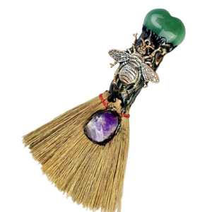 Escoba Mágica del Zodíaco Hecha a Mano con Incrustaciones de Piedras Rodantes, Decoración para el Hogar, Artesanía de Cristal, Feng Shui Tradicional - Product Image 6