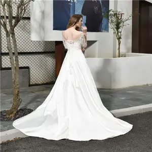 Hot selling muslim 2020 bridal sexy wedding dress with CE certificate