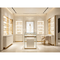 Aménagement de boutique de cosmétiques minimaliste moderne - Vitrine de présentation sur mesure pour le maquillage