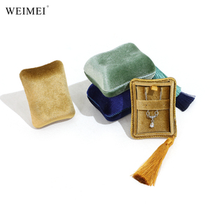 WEIMEI Luxury Custom Logo Jewelry <b>Gift</b> <b>Box</b> New Design Korean Velvet Packaging Tassels Jewelry Packaging <b>Box</b> for <b>Earring</b> - Product Image 4