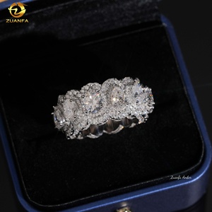 Bague <span class=keywords><strong>de</strong></span> luxe pour homme en or massif 10K véritable, sertie <span class=keywords><strong>de</strong></span> diamants <span class=keywords><strong>de</strong></span> laboratoire VVS couleur D, style hip-hop personnalisé, bijoux fins et tendance. - Product Image 6