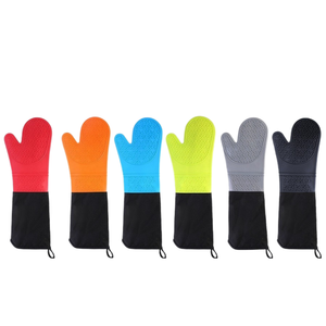 Guantes de Silicona para Hornear de 50 cm de Largo con Interior <span class=keywords><strong>Acolchado</strong></span> de Algodón para Cocina, Horno de Microondas y Cocción a Alta Temperatura - Product Image 4