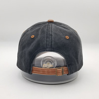 Gorra de Papá Personalizada al por Mayor de Algodón Lavado con Parches, Estilo Vintage Desgastado, Bloques de Color, Sin Estructura, Visera Curva, OEM