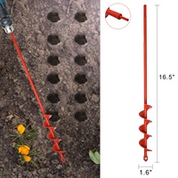 Ensemble de 4 forets à tarière manuelle pour l'extérieur, universels, portables, directs d'usine, pour la culture des sols meubles