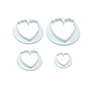 Lixsun 4 pièces/ensemble <span class=keywords><strong>pivoine</strong></span> fleurs Cutter Embosser Fondant outils gâteau Sugarcraft décoration piston Cutter ensembles timbre moule - Product Image 2