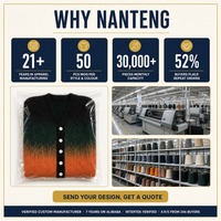 Kardigan Sweater Mohair Pria Nanteng Custom, Produk Baru Mewah Ringan, Kualitas Tinggi OEM, Terlaris