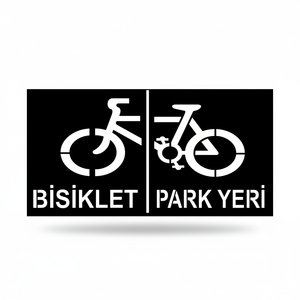 Plantilla de pintura compuesta de 100x200cm para señalización de área de estacionamiento de bicicletas - Product Image 2